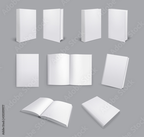 Realistic Book Mockups Set