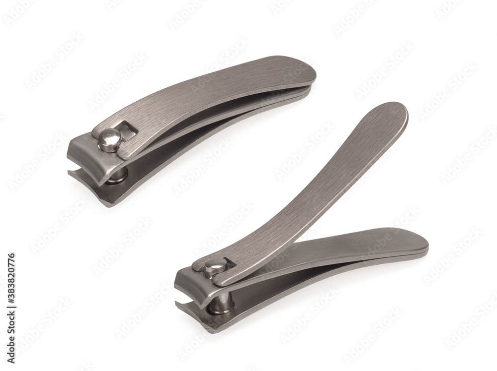 Nail clippers isolated on a white background Nail clippers isolated on a white background