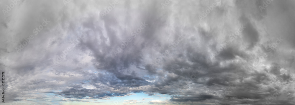 Fototapeta premium Fantastic dark thunderclouds, sky panorama