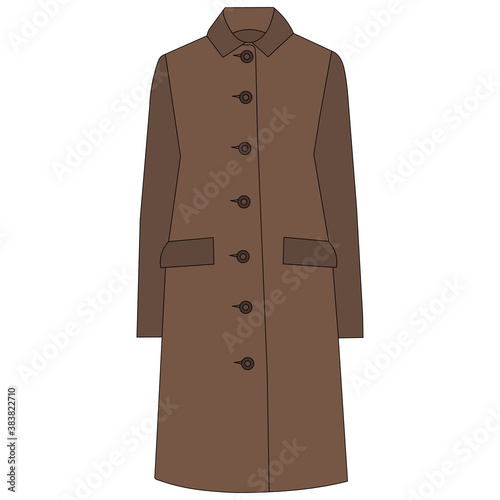 female coat on white background