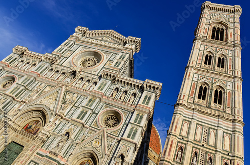 View of Duomo cathedral and Campanila tower in Florence photo