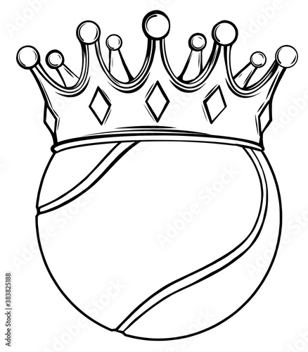 Tennis ball on white. Vector illustration design