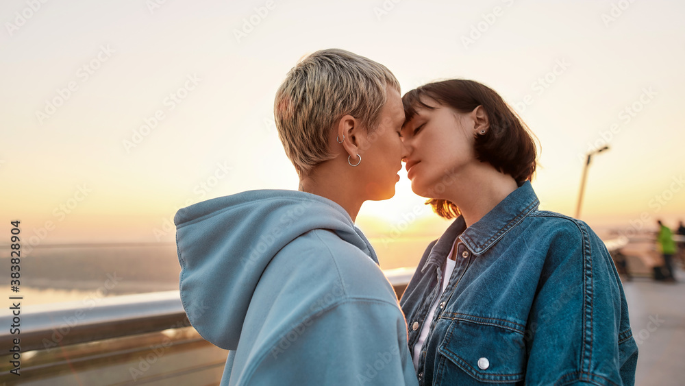 Passionate Lesbian Kissing