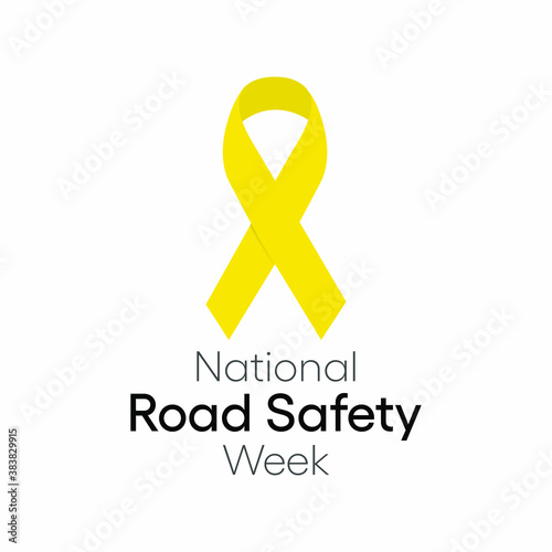 Vector illustration on the theme of National Road safety week observed each year during November.