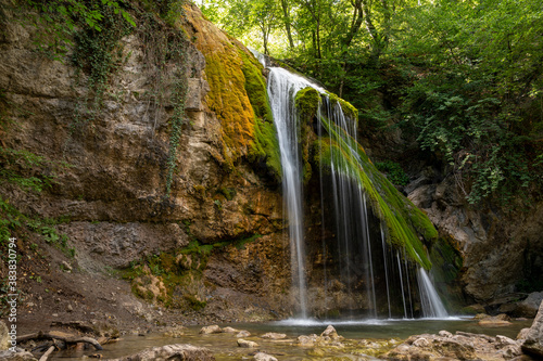 Fototapeta Naklejka Na Ścianę i Meble -  waterfall in the forest, rocky river, Mountain stream, mountain waterfall