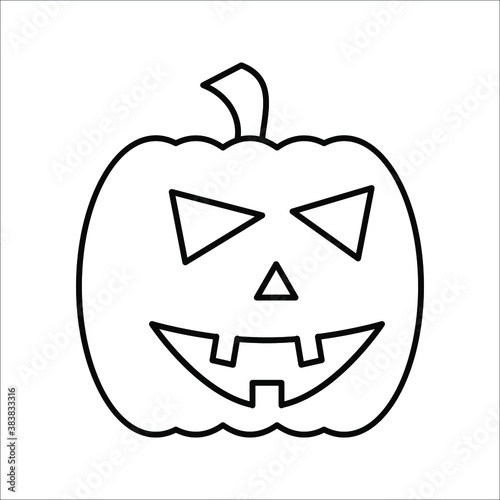 Halloween pumkin, haorppy holloween day symbol and icon vector illustration