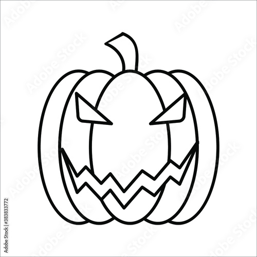 Halloween  pumkin, haorppy holloween day symbol and icon vector illustration