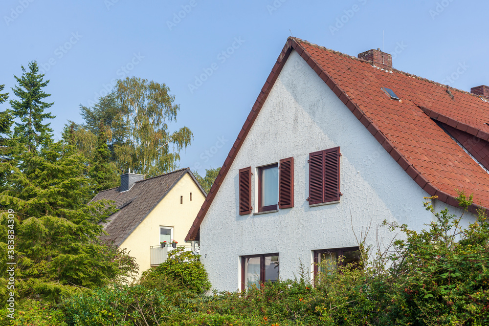 Wohnhäuser, Einfamilienhäuser, Wohngebäude, Verden, deutschland Wohnhäuser, Einfamilienhäuser, Wohngebäude, Verden, deutschland