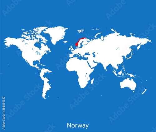 Fototapeta Naklejka Na Ścianę i Meble -  map of Norway