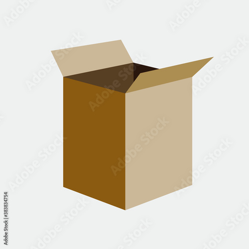 Сardboard box illustration on a light background