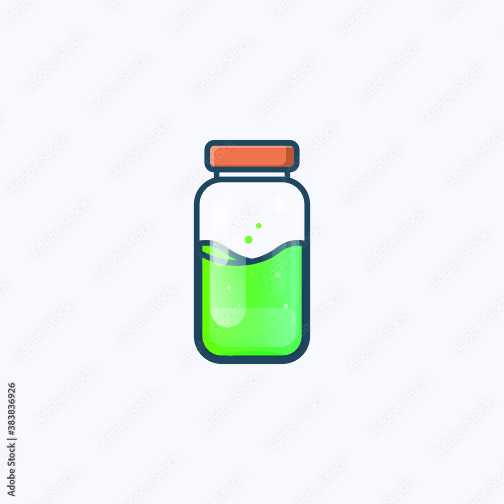 Potion water herbal flat vector Potion water herbal flat vector