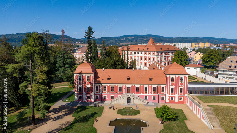 View of the old castle in Ostrov, Czech Republic