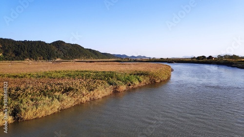 landscape with river and sky