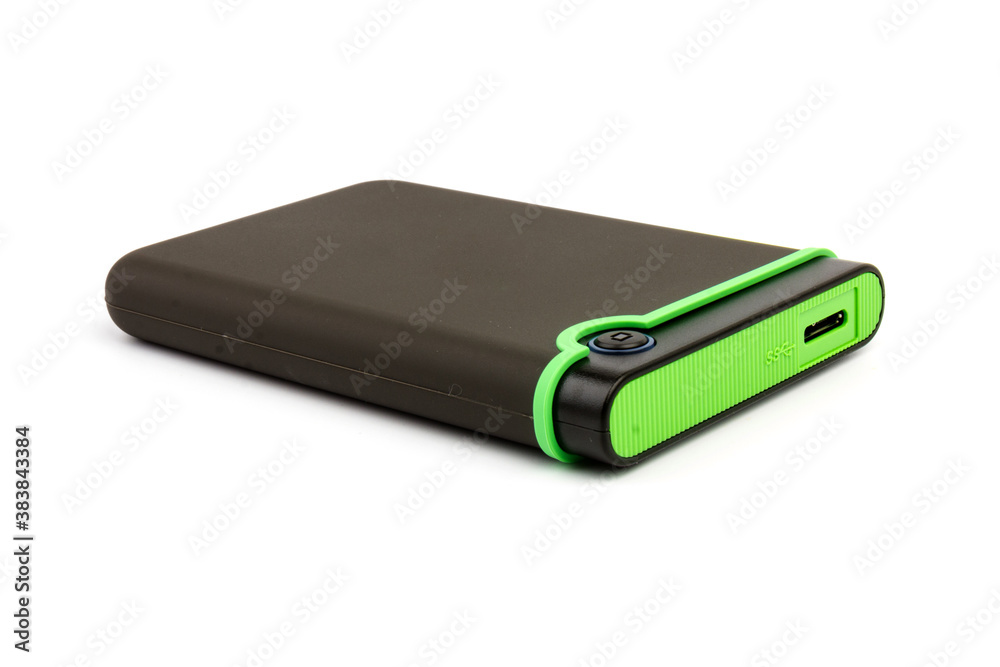 external hard drive for backup on a white background external hard drive for backup on a white background