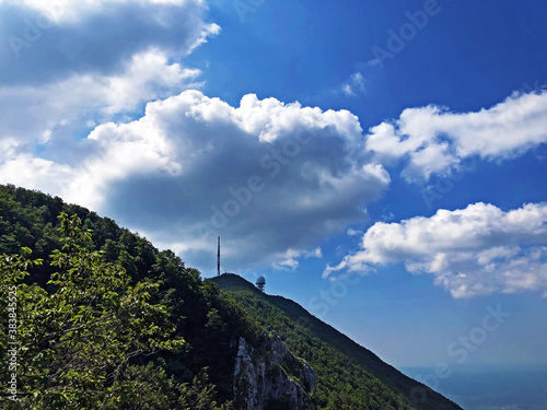 Beautiful sky and wonderful clouds over the forests and pastures of the Ucka Nature Park, Croatia / Predivno nebo i čudesni oblaci nad šumom i pašnjacima parka prirode Učka, Hrvatska photo