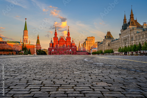 Photography Red Square, Moscow Kremlin and State Historical Museum in Moscow, Russia