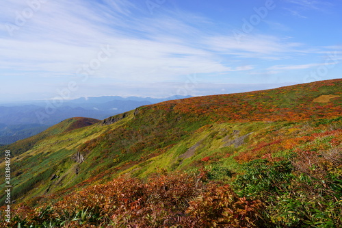 Scenery of Mt. Kurikoma in Japan with beautiful autumn colors © GS Planning