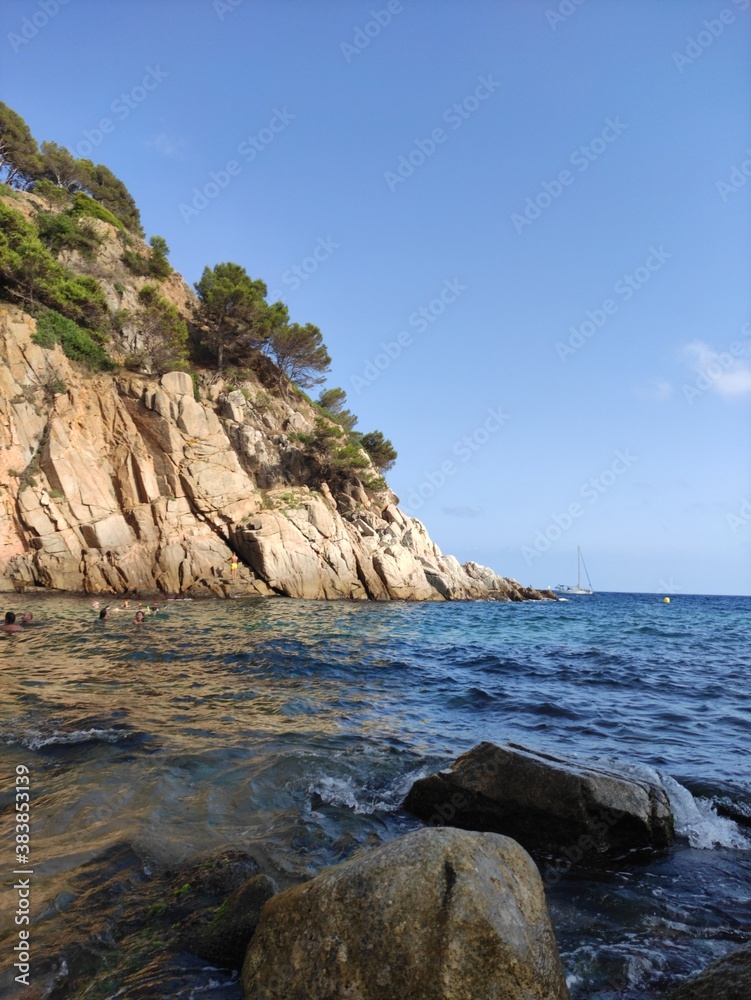 rocks and sea