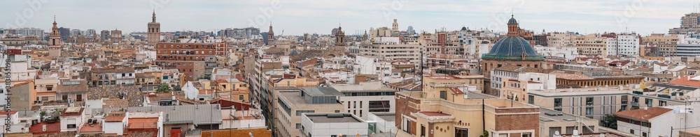 Panoramic view of historical Valencia