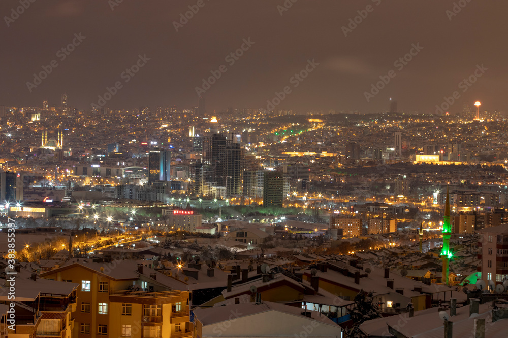 night view of the Ankara