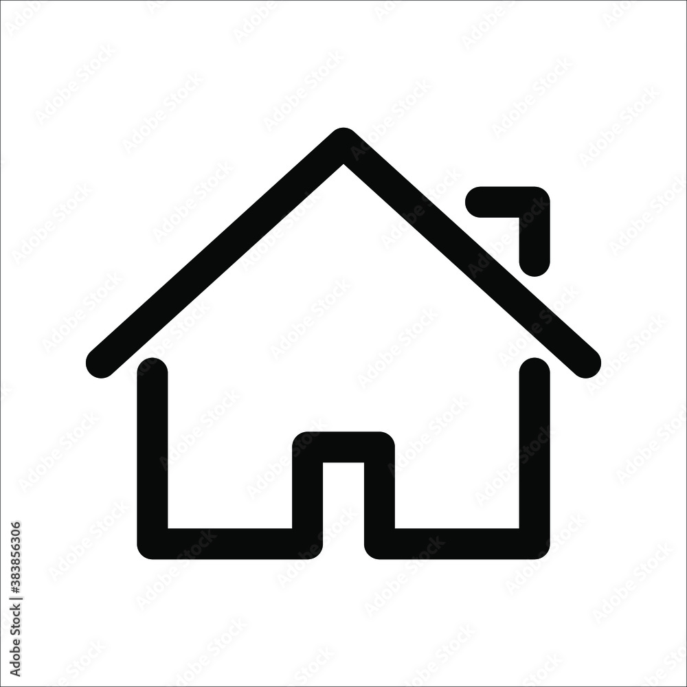 Home icon - symbol of house vector flat syle on white background