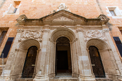 Menorca Ciutadella historical downtown facades photo