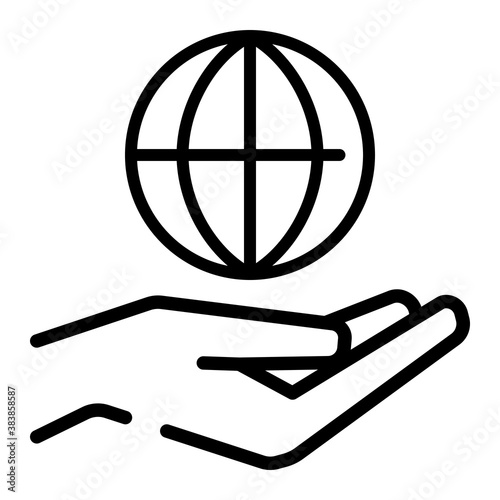 global care, eath donation and charity line icon. pixel perfect vector illustration