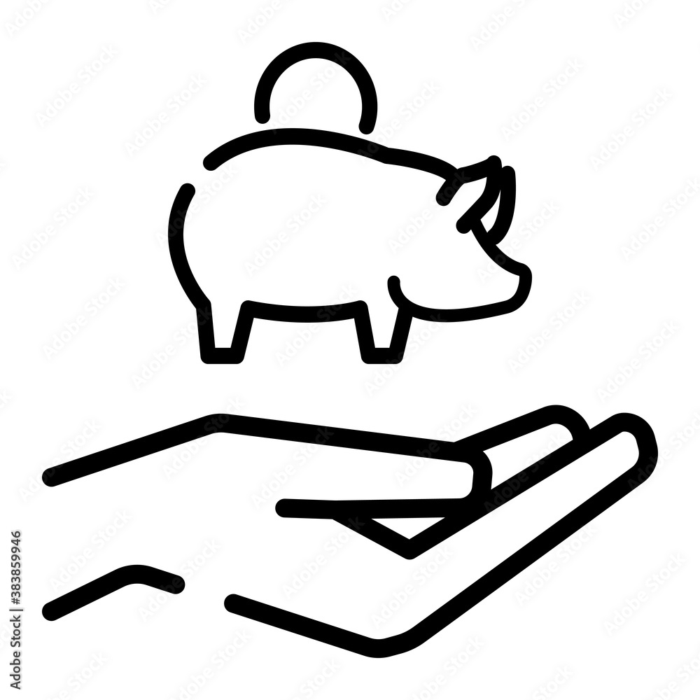 pixel perfect piggyback assurance line icon pixel perfect piggyback assurance line icon