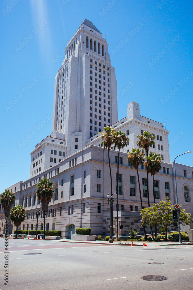 Naklejka premium Los Angeles City Hall in USA