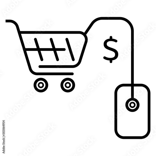 Online shopping icon payment vector photo