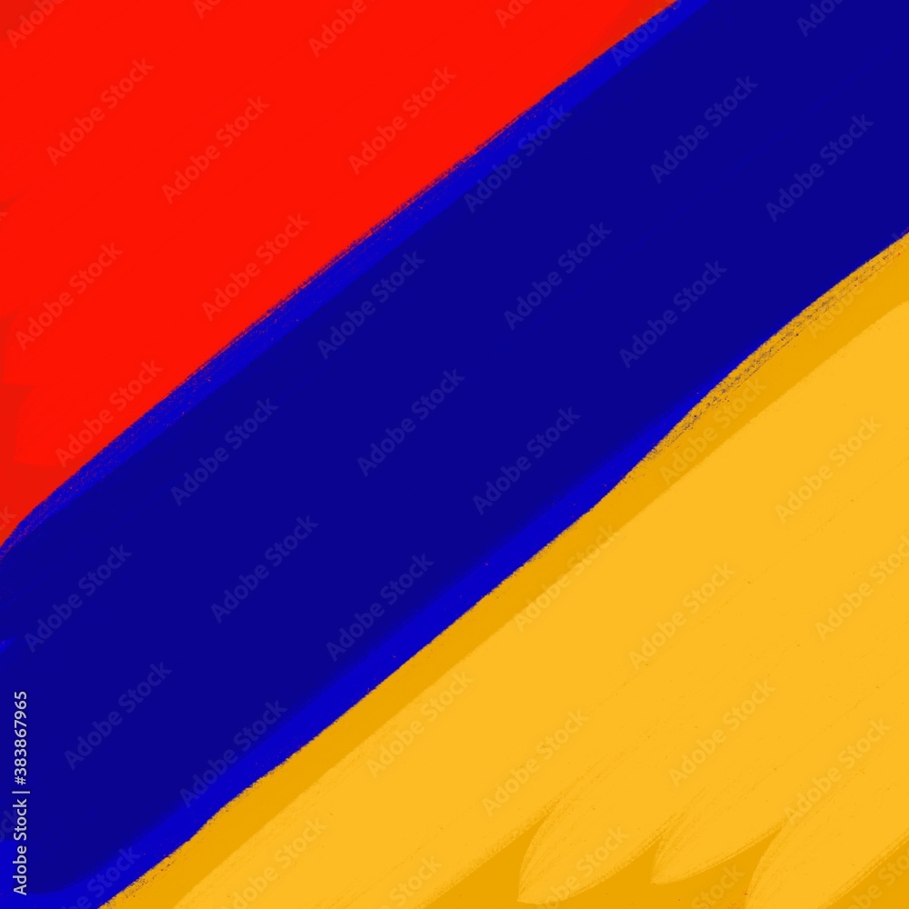 Obraz illustrated Armenian national flag, illustration