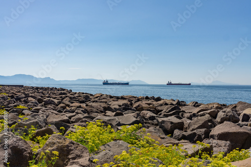 panoramic view of seafront of Portici - Naples