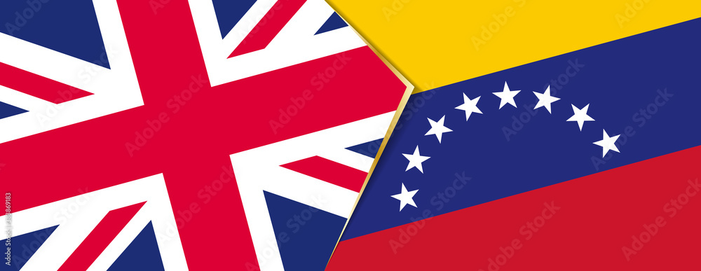 United Kingdom and Venezuela flags, two vector flags.