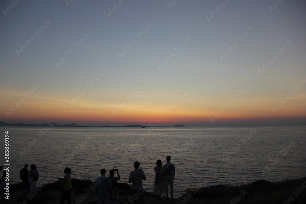 sunset on the beach