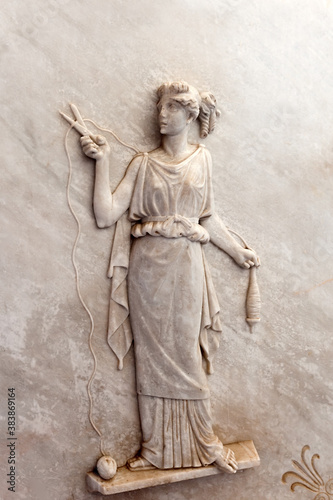 Wallpaper Mural Bas relief of Atropos, one of the three Moirai Torontodigital.ca