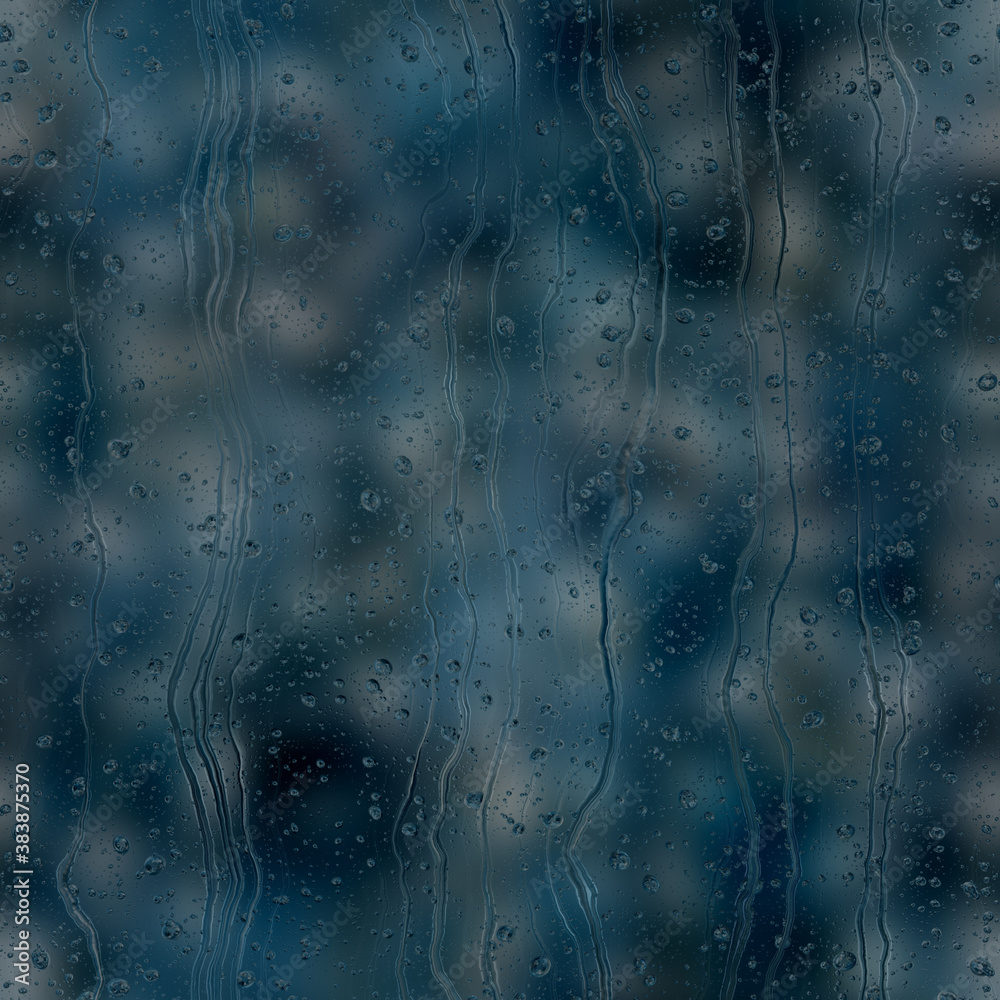 Seamless rain drop water repeat pattern on blur. High quality illustration. Realistic digital render of water droplets and drips on a blurred out pattern background. Pure water with light refraction. Seamless rain drop water repeat pattern on blur. High quality illustration. Realistic digital render of water droplets and drips on a blurred out pattern background. Pure water with light refraction.