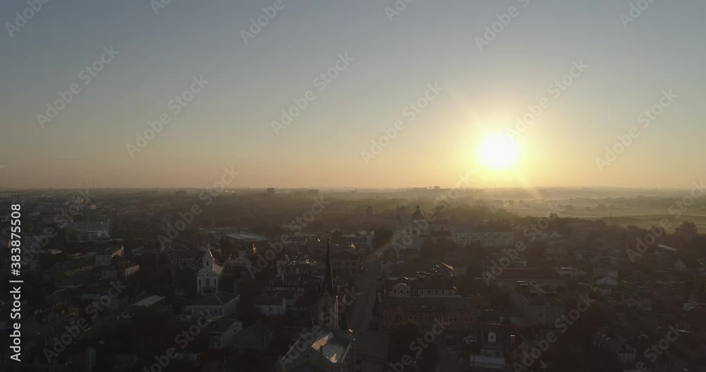 morning. aerial view. City of Lutsk, Ukraine morning. aerial view. City of Lutsk, Ukraine