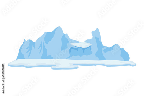 iceberg arctic block isolated icon © Gstudio