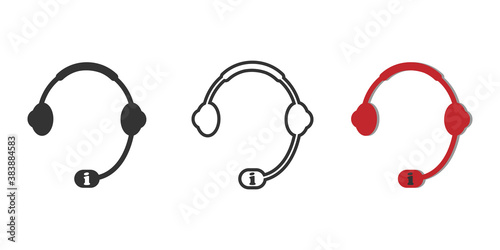 Hotline call center, information support icons. Ecommerce, elearning, telemarketing consulting concept. Set of flat style graphic design