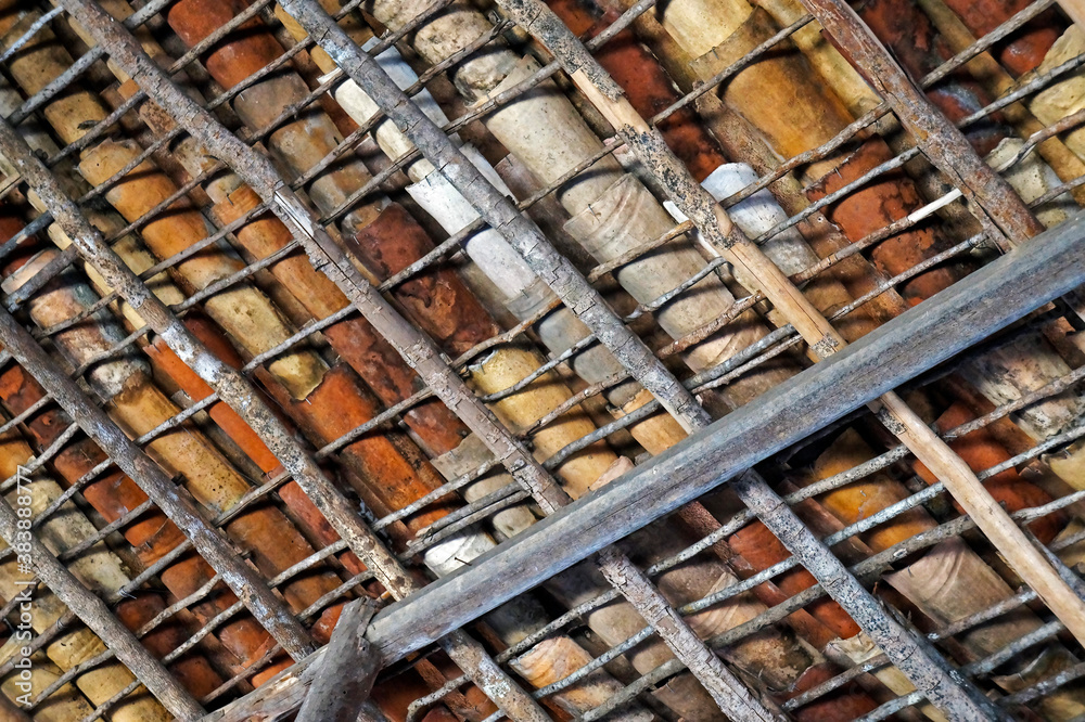 Rustic roof seen from below (detail), Diamantina, Brazil