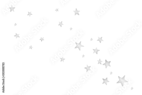 Drawn white stars. Classic elements on white background 
