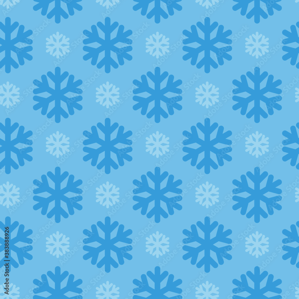 This is a seamless pattern of snowflakes on a blue background. Wrapping paper. Could be used for gift paper and Christmas, winter decorations. This is a seamless pattern of snowflakes on a blue background. Wrapping paper. Could be used for gift paper and Christmas, winter decorations.