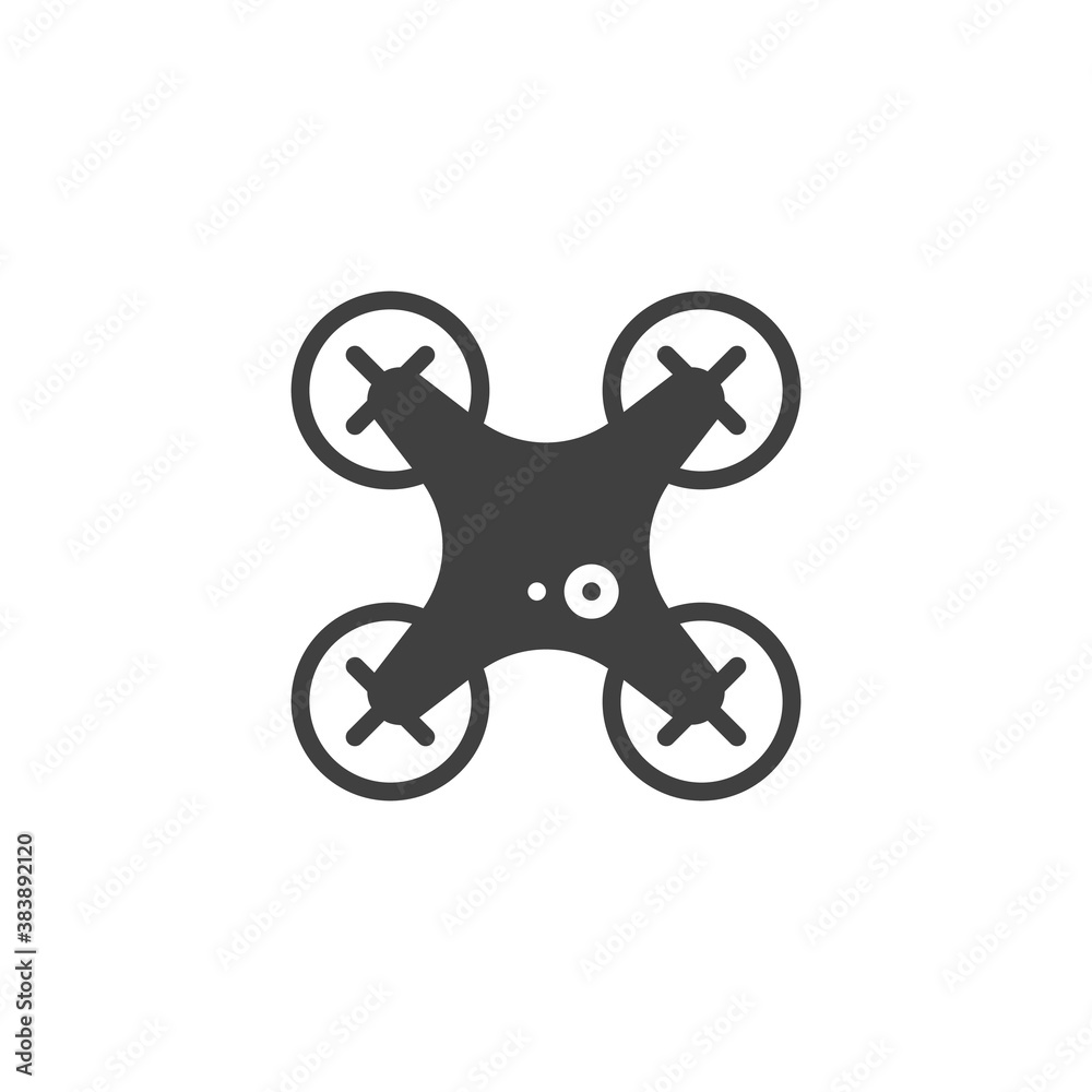 Obraz premium Drone, quadcopter vector icon