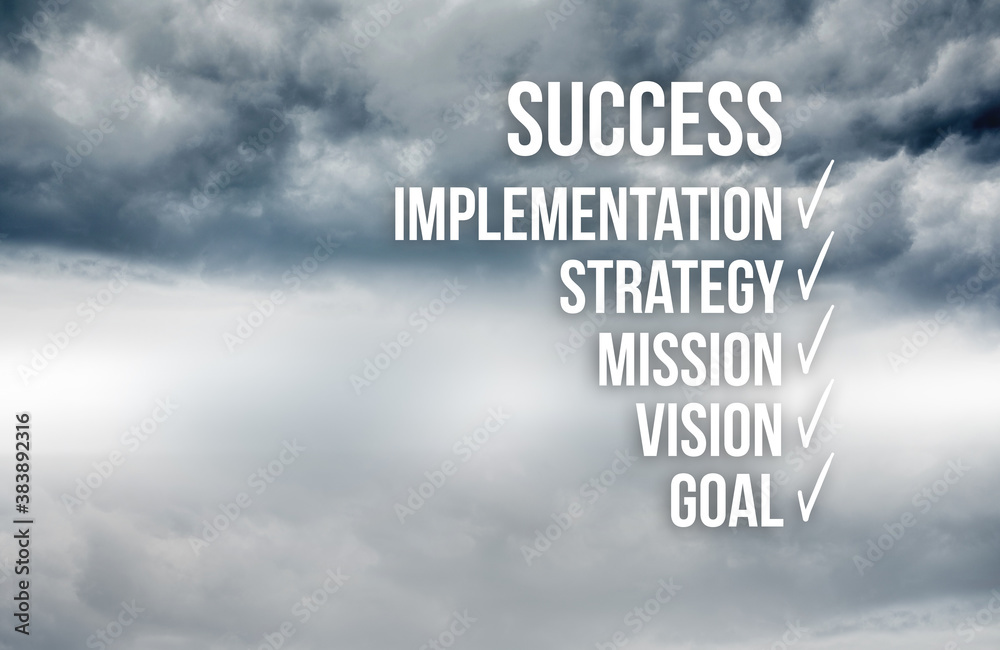 Success checklist written on sky background Stock Illustration | Adobe ...
