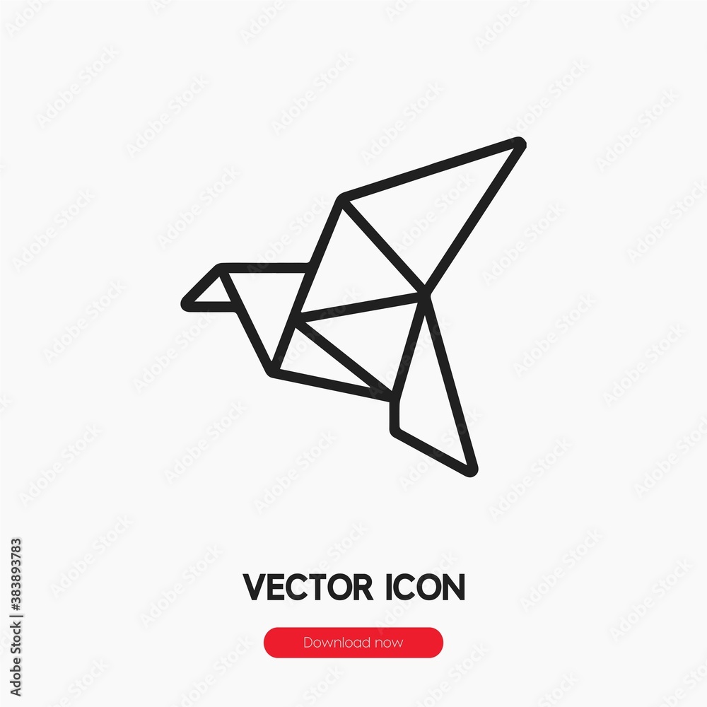 origami icon vector sign symbol origami icon vector sign symbol