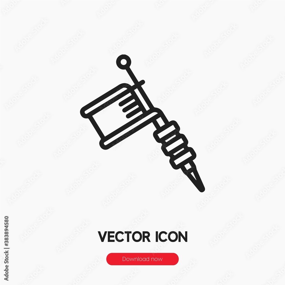 tattoo machine icon vector sign symbol