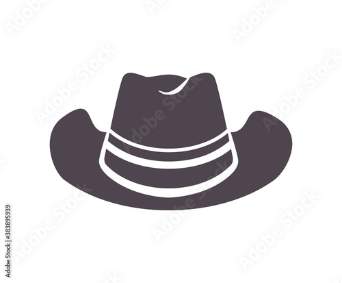 cowboy western hat icon vector isolated