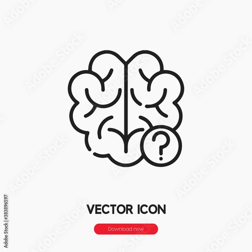alzheimer icon vector sign symbol photo
