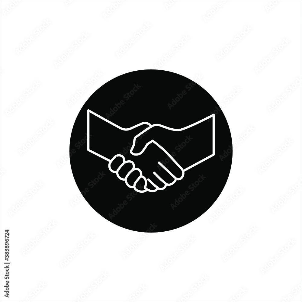 Handshake icon - Two hands together. Heart symbol vector illustration. editable icon Handshake icon - Two hands together. Heart symbol vector illustration. editable icon