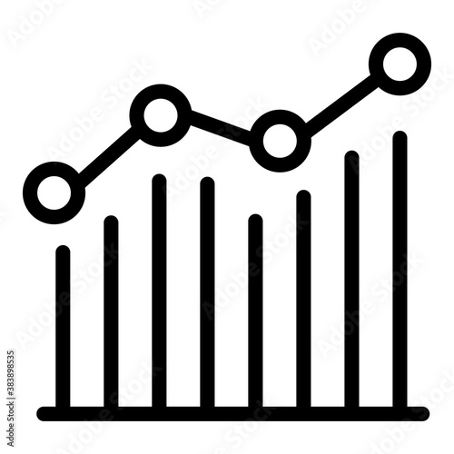 Graph chart comparison icon. Outline graph chart comparison vector icon for web design isolated on white background